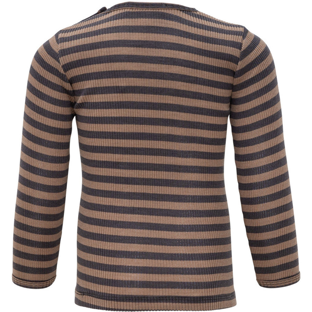 minimalisma Alpine Blouse for babies Almost Nut Stripes