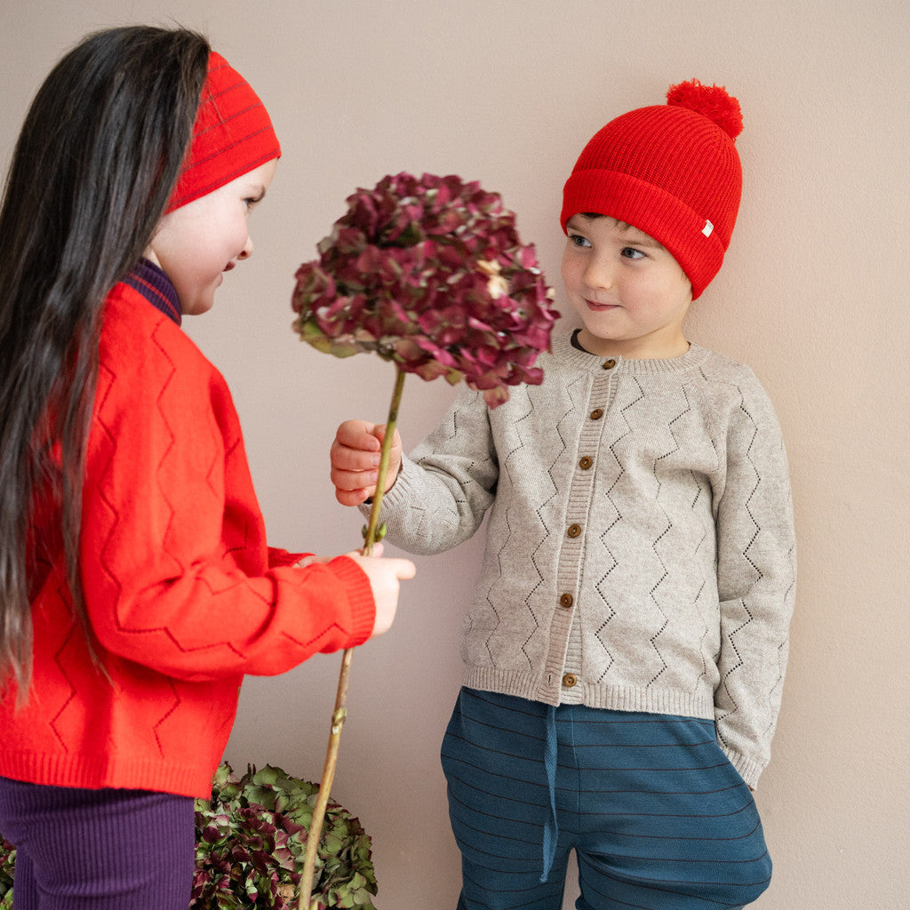 minimalisma Asterix - Children's wool headband Bib / Hairband / Acc Red Stripes