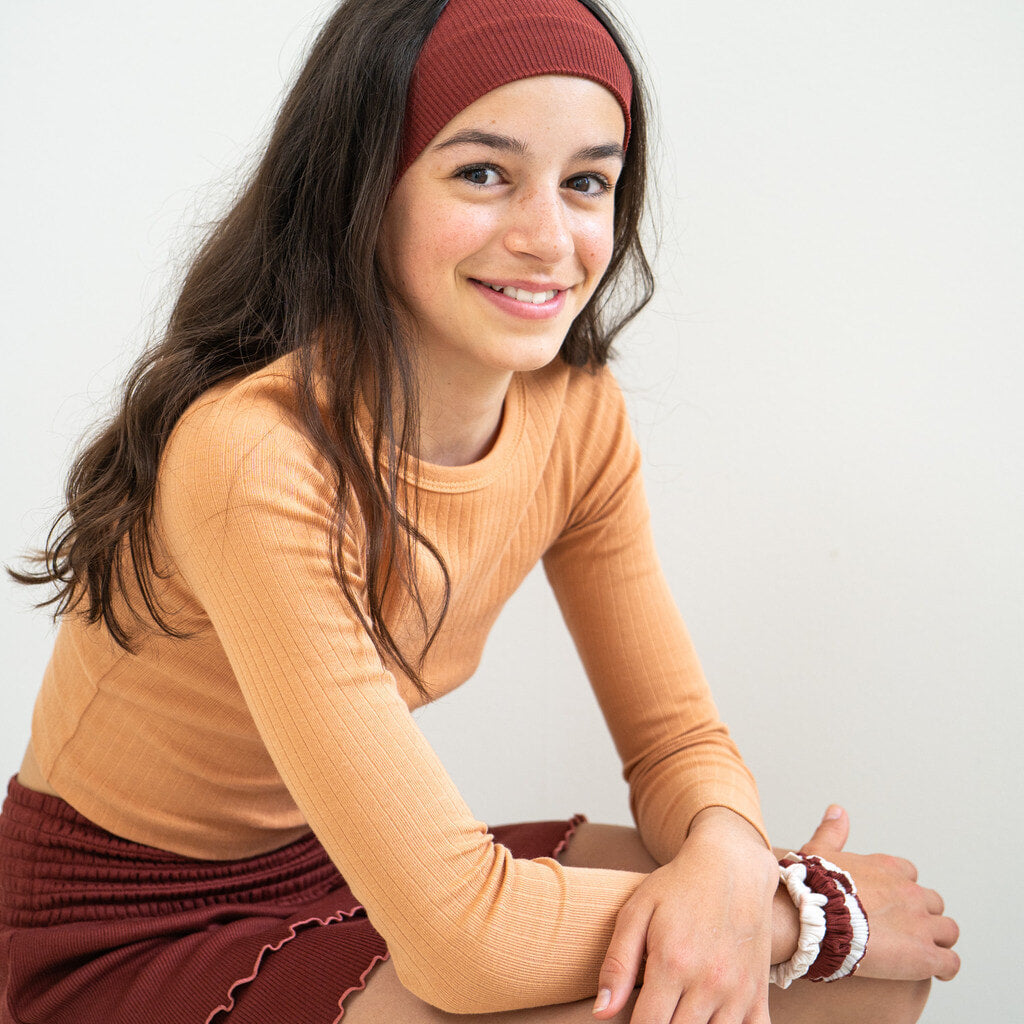 minimalisma Belastic Bib / Hairband / Acc Hibiscus Stripes