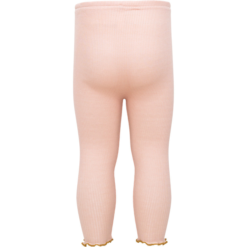 minimalisma Bieber-Frill - Babies & children's silk leggings with frills Leggings / pants for babies and kids Sweet Rose with Golden Olive