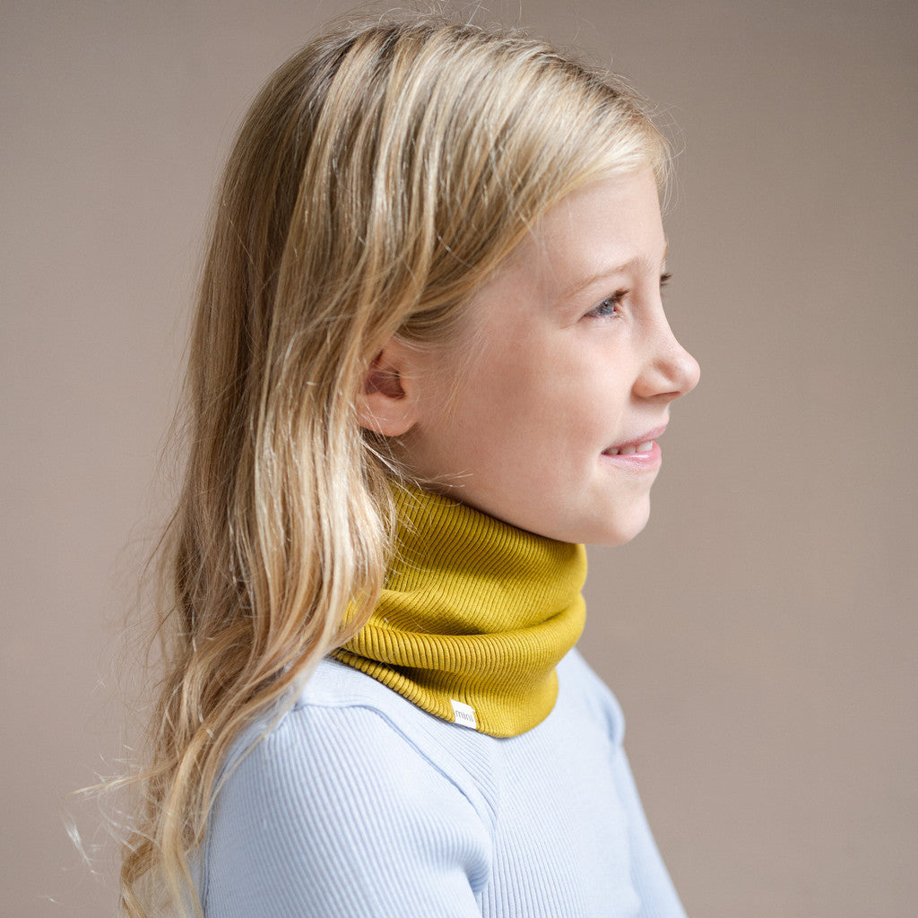 minimalisma Birk - Children's silk snood Bib / Hairband / Acc Golden Olive