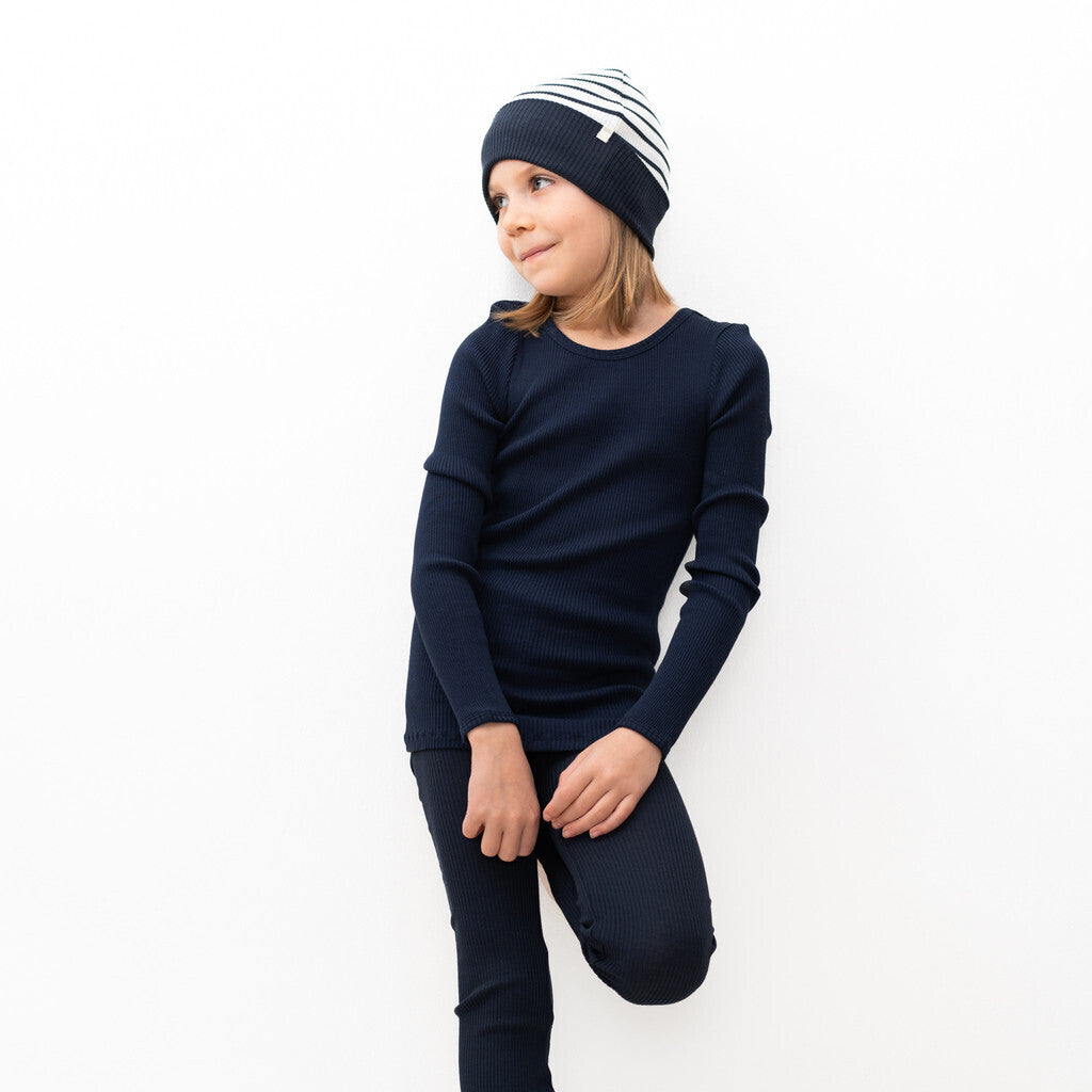 minimalisma Bob Hat / Bonnet Sailor with Dark Blue Fold