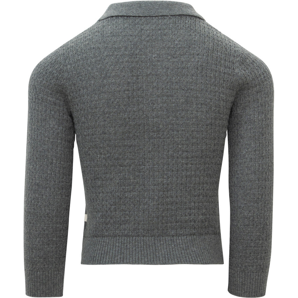minimalisma Dali - Children's organic cotton long sleeve top Blouse for kids Dark Grey Melange
