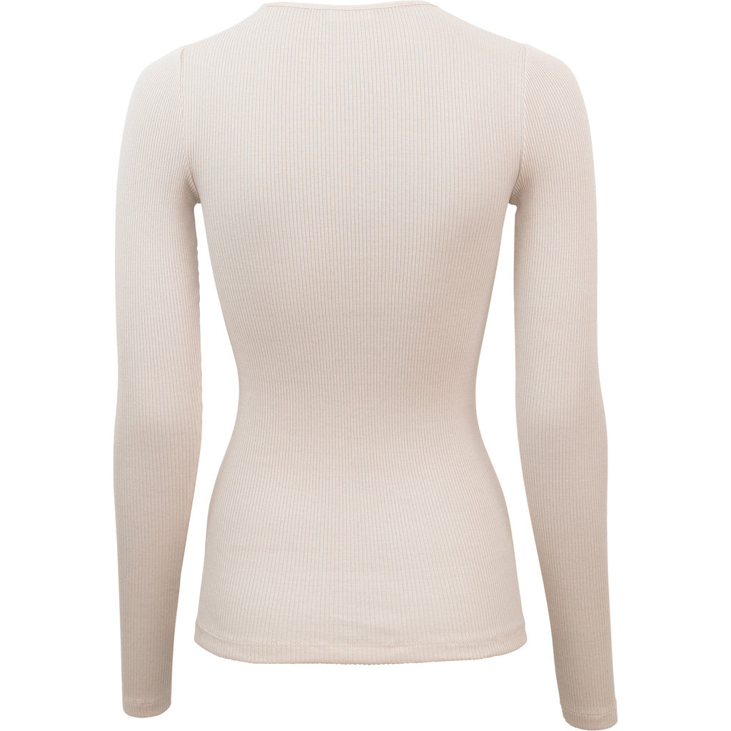minimalisma Gabi - Women's silk long sleeve top Blouse for women Ecru