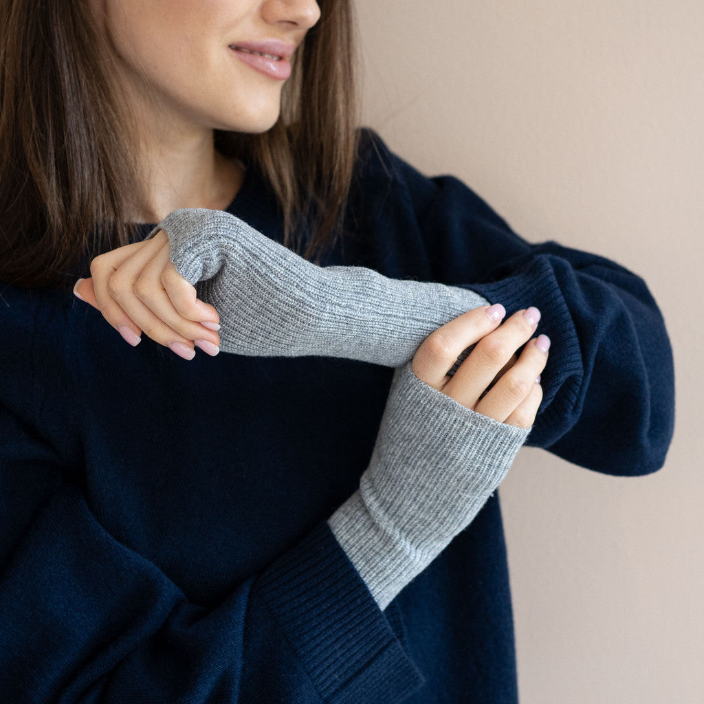 minimalisma Ivory Bib / Hairband / Acc Grey Melange