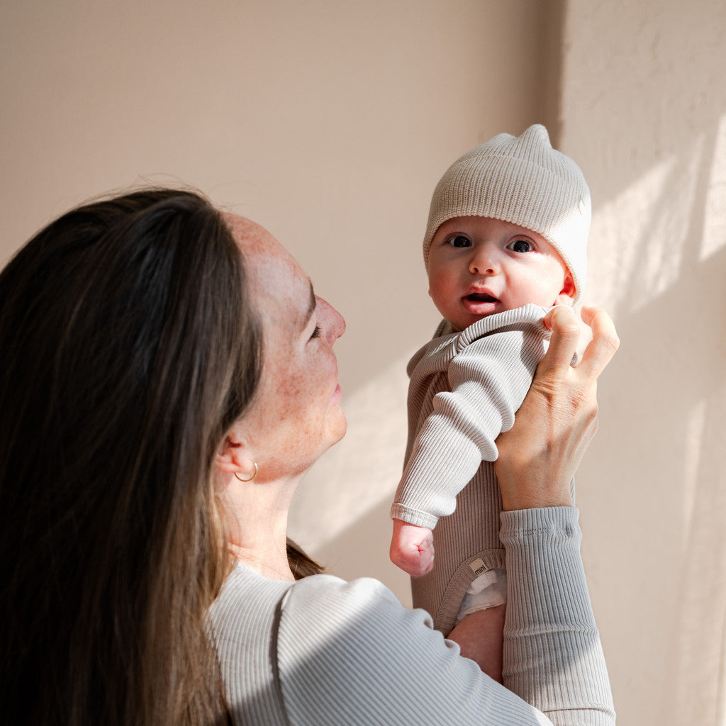 minimalisma Remember - Children's organic cotton beanie Hat / Bonnet Bisque