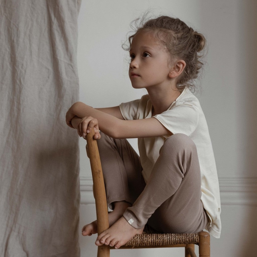 minimalisma Ribs 0-5Y Leggings / pants for babies and kids Latte