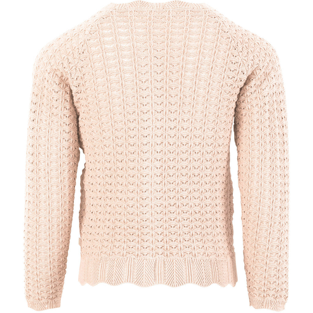 minimalisma Romantic - Children's organic cotton open-knit cardigan Blouse for kids Bisque