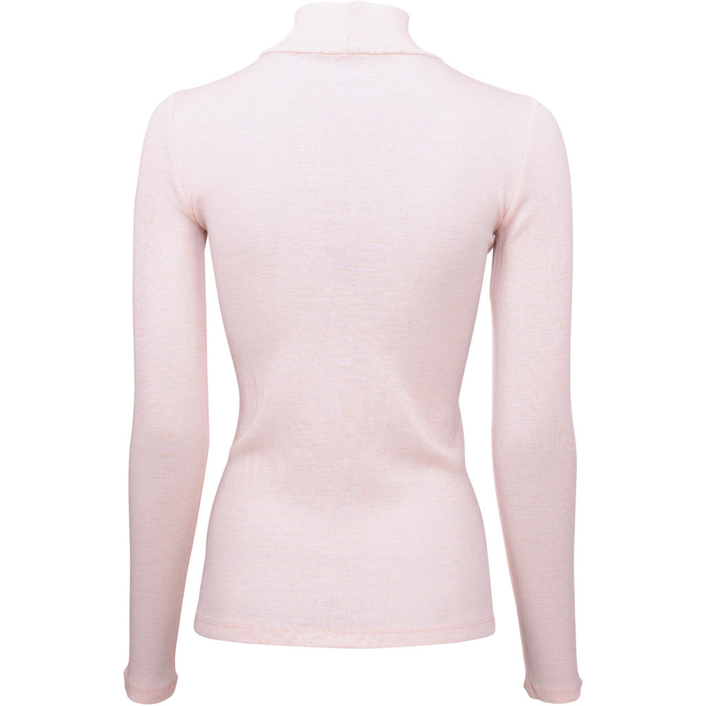 minimalisma Vakrast - Women's wool long sleeve turtleneck Blouse for women Peony