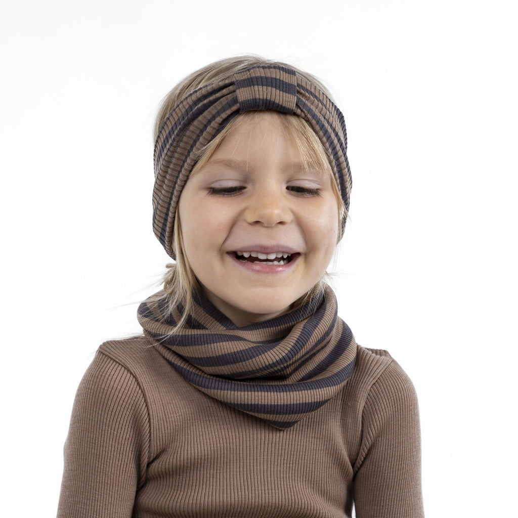 minimalisma Alba Bib / Hairband / Acc Almost Nut Stripes