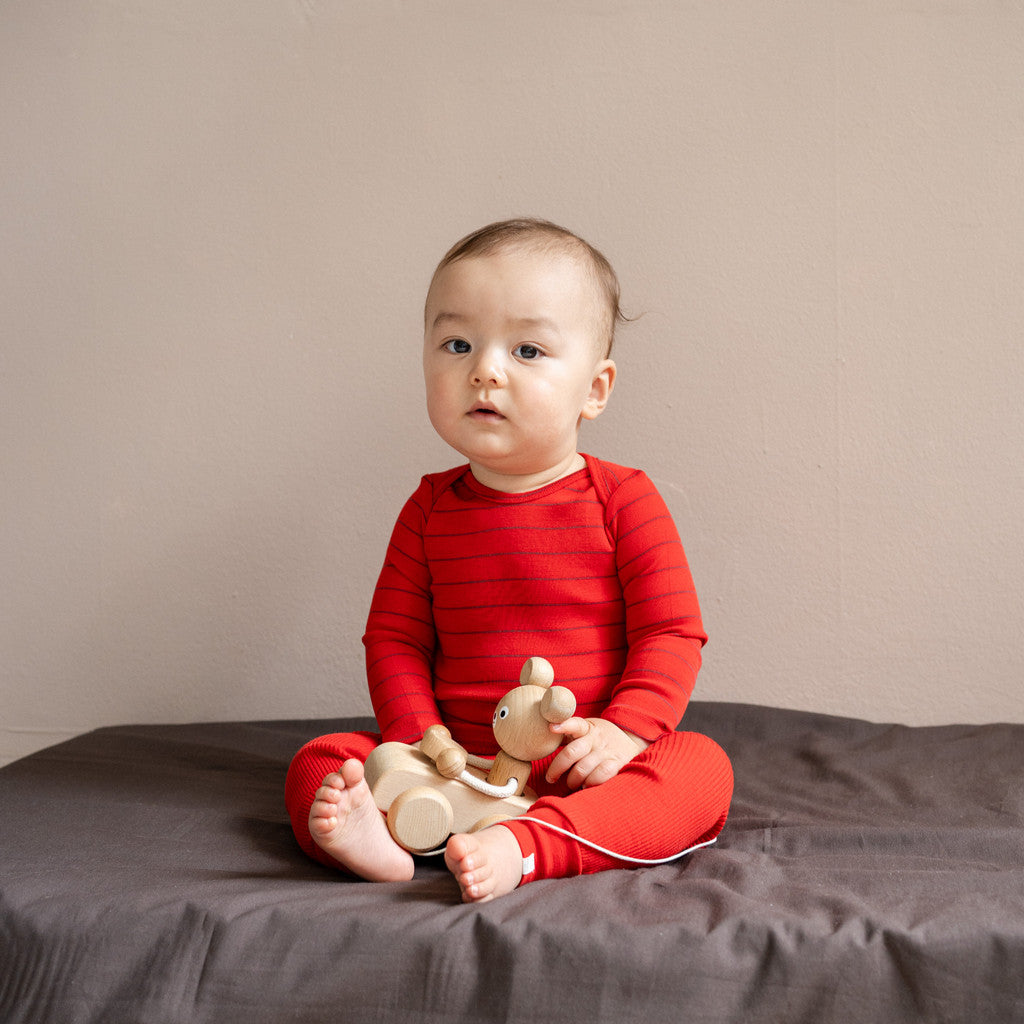 minimalisma Active - Children's wool leggings Leggings / pants for kids Red