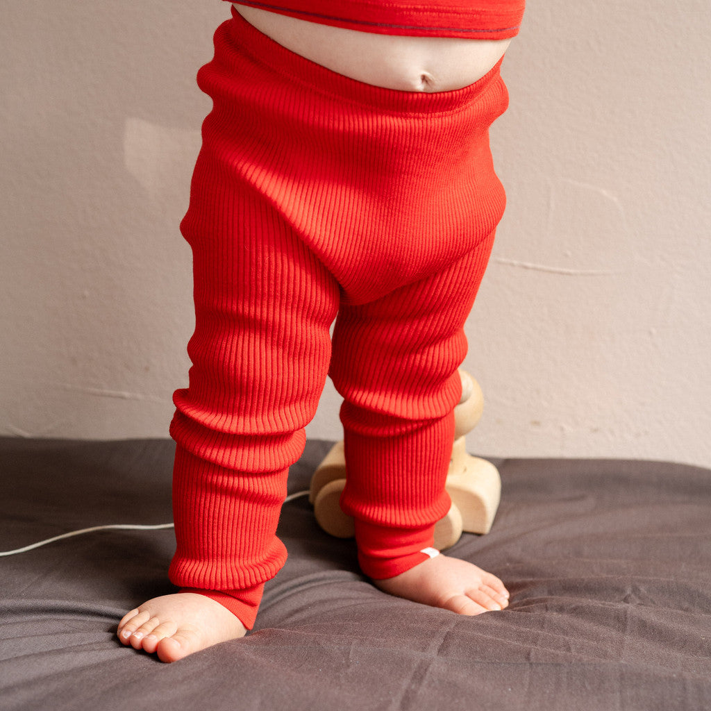 minimalisma Active - Children's wool leggings Leggings / pants for kids Red