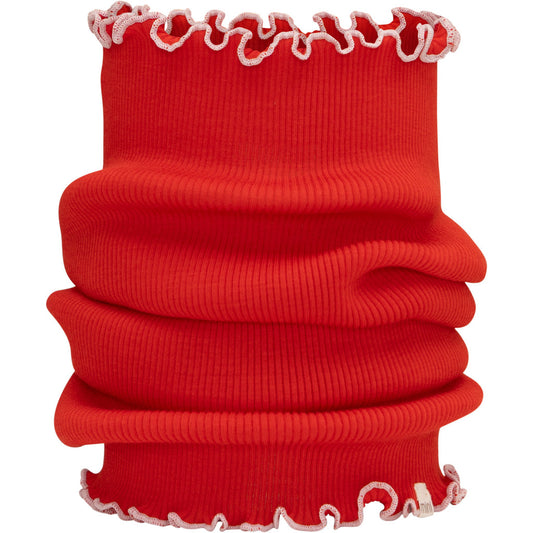 minimalisma Aha - Children's wool tube scarf Bib / Hairband / Acc Red with Peony