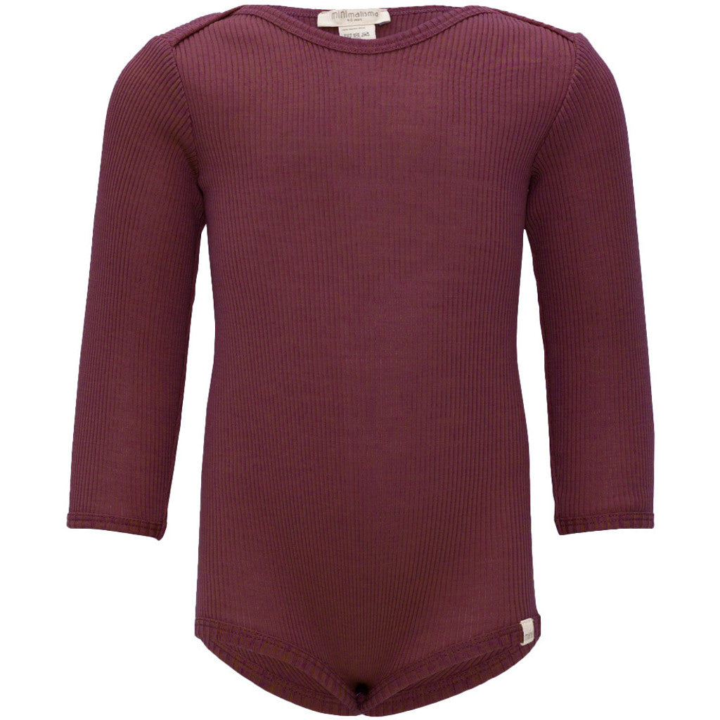 minimalisma Alaska - long-sleeve merino wool body Body Bordeaux