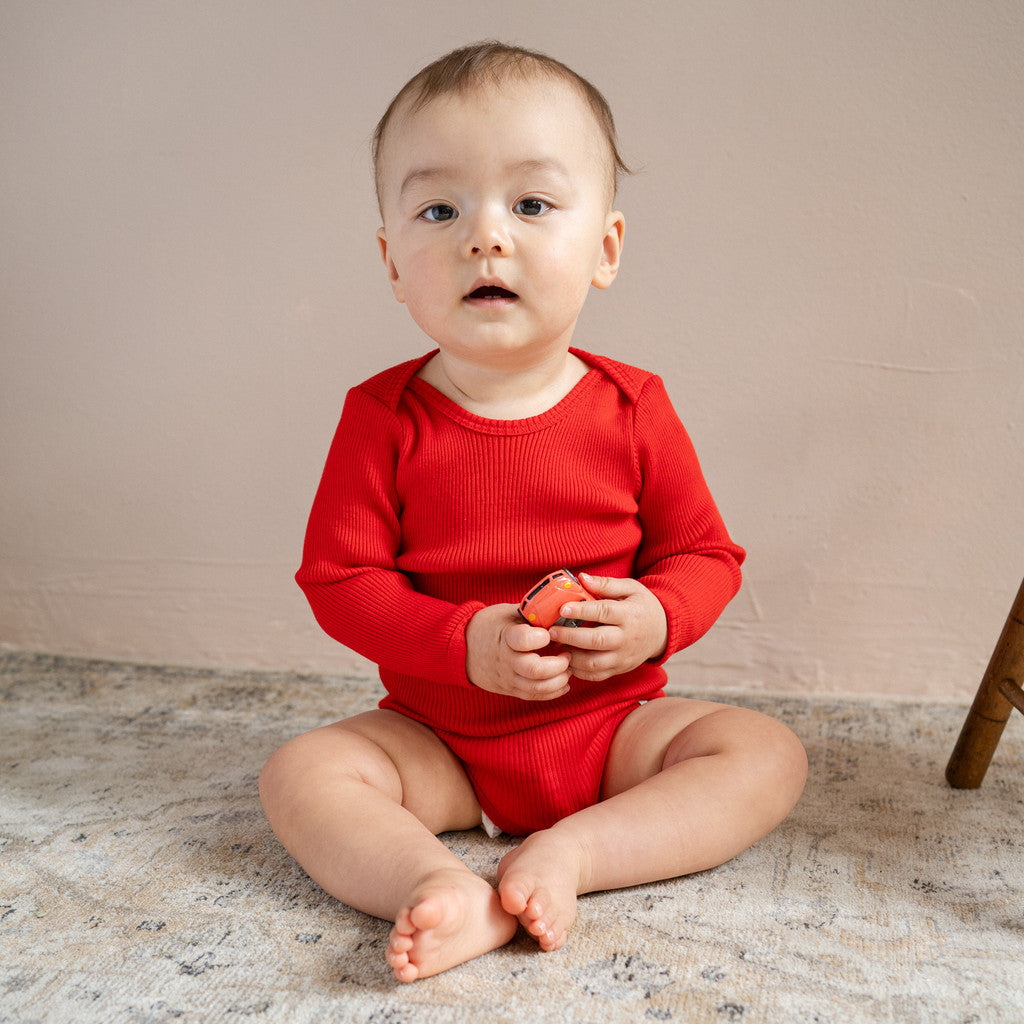 minimalisma Alaska - long-sleeve merino wool body Body Red