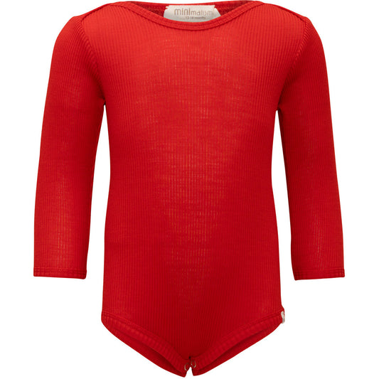 minimalisma Alaska - long-sleeve merino wool body Body Red