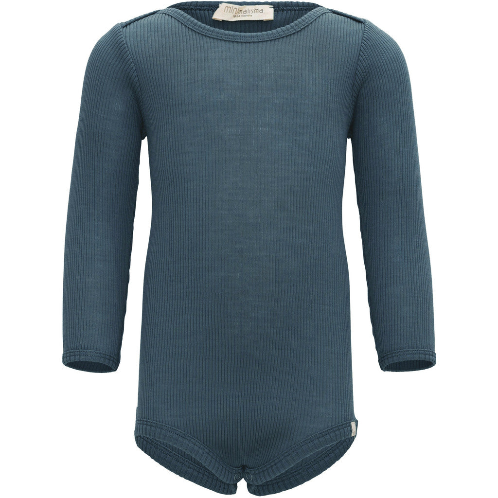 minimalisma Alaska - long-sleeve merino wool body Body Surf Blue