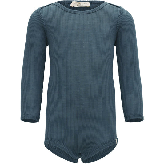 minimalisma Alaska - long-sleeve merino wool body Body Surf Blue