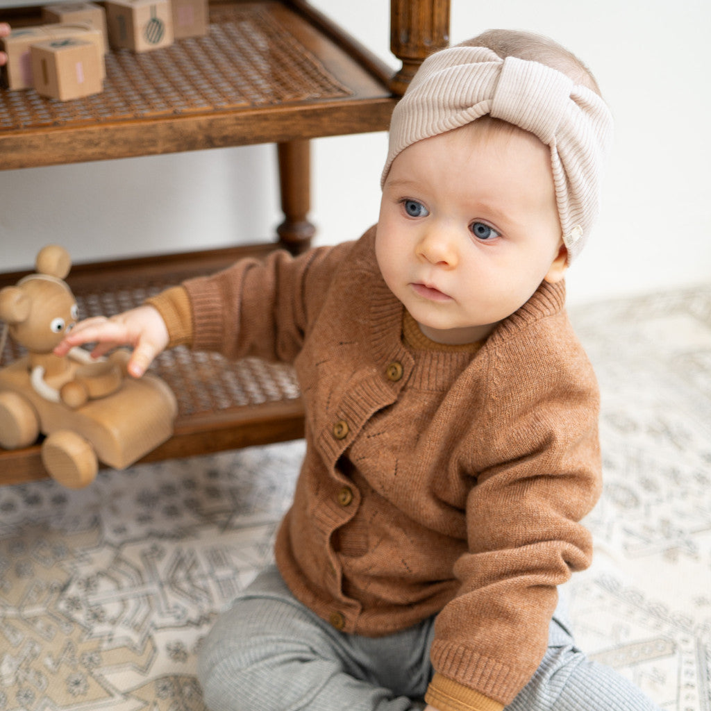 minimalisma Alba - Children's wool headband Bib / Hairband / Acc Beige