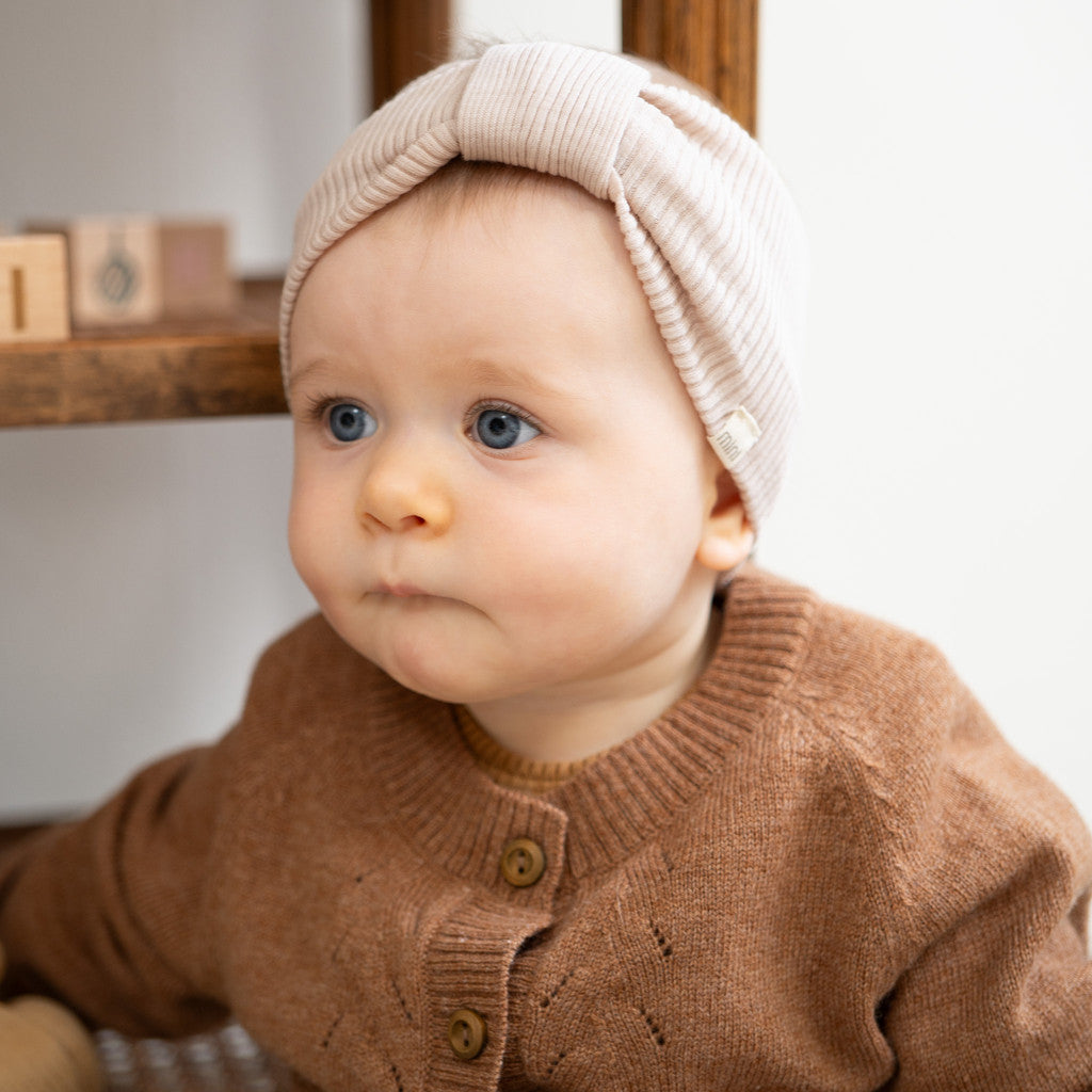 minimalisma Alba - Children's wool headband Bib / Hairband / Acc Beige