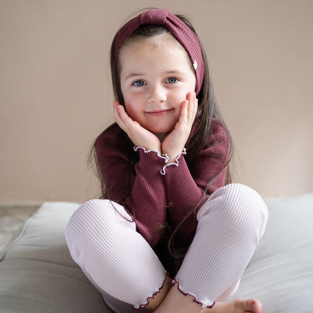 minimalisma Alba - Children's wool headband Bib / Hairband / Acc Bordeaux