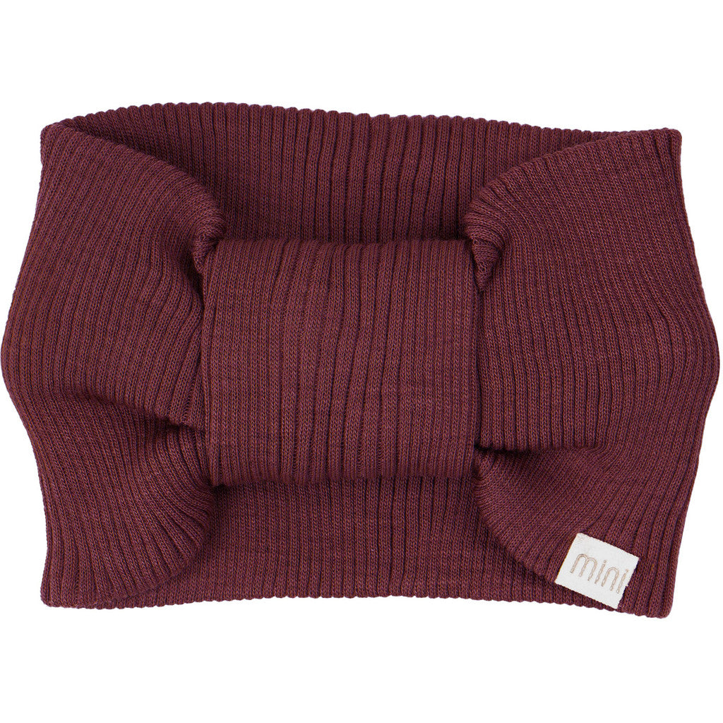 minimalisma Alba - Children's wool headband Bib / Hairband / Acc Bordeaux