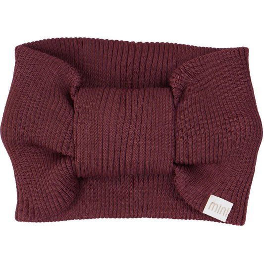 minimalisma Alba - Children's wool headband Bib / Hairband / Acc Bordeaux