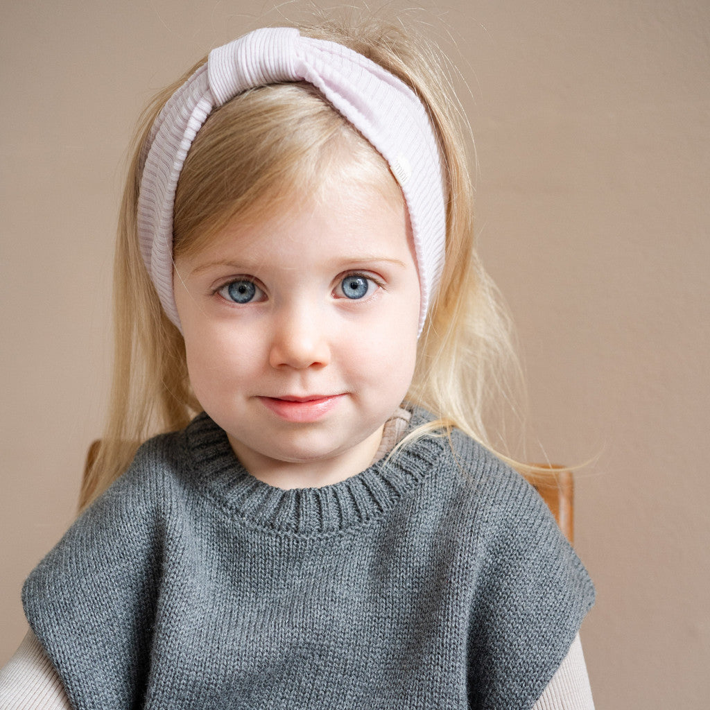 minimalisma Alba - Children's wool headband Bib / Hairband / Acc Peony