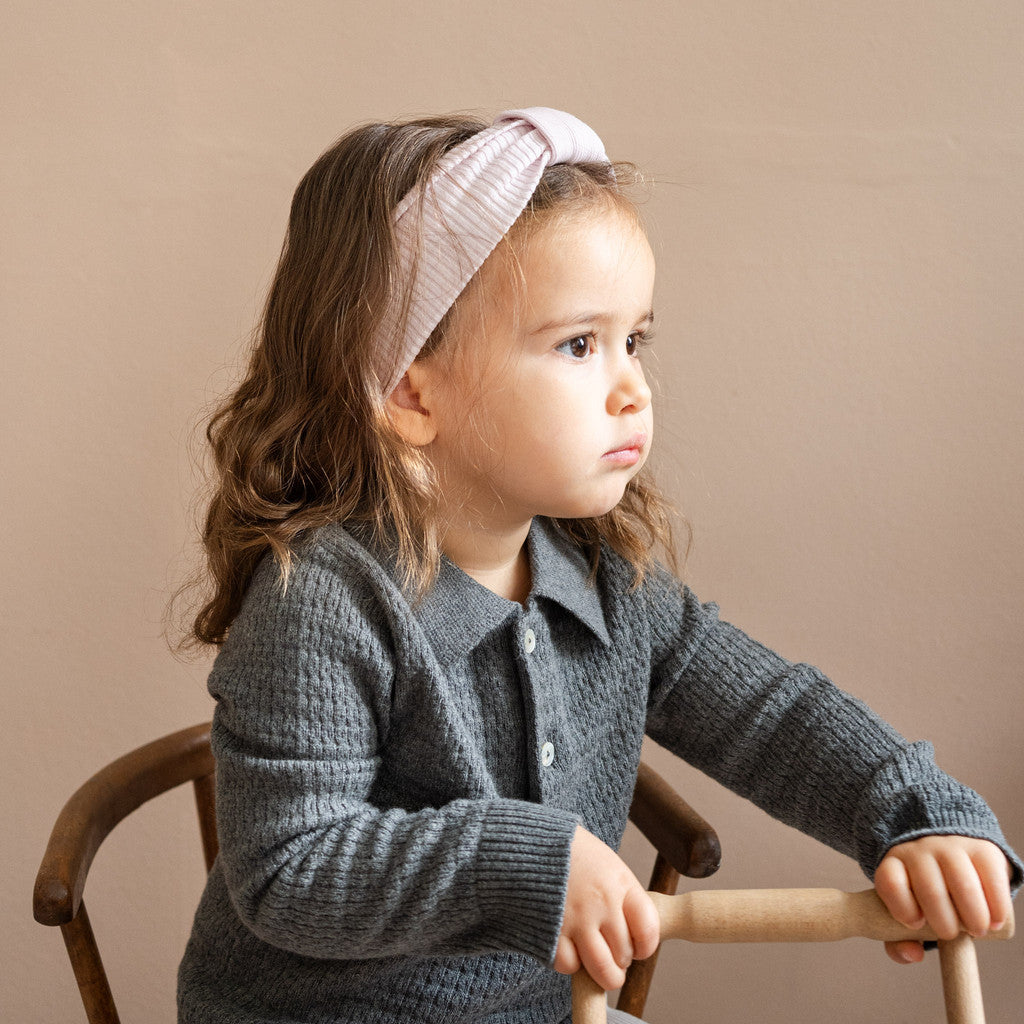 minimalisma Alba - Children's wool headband Bib / Hairband / Acc Peony