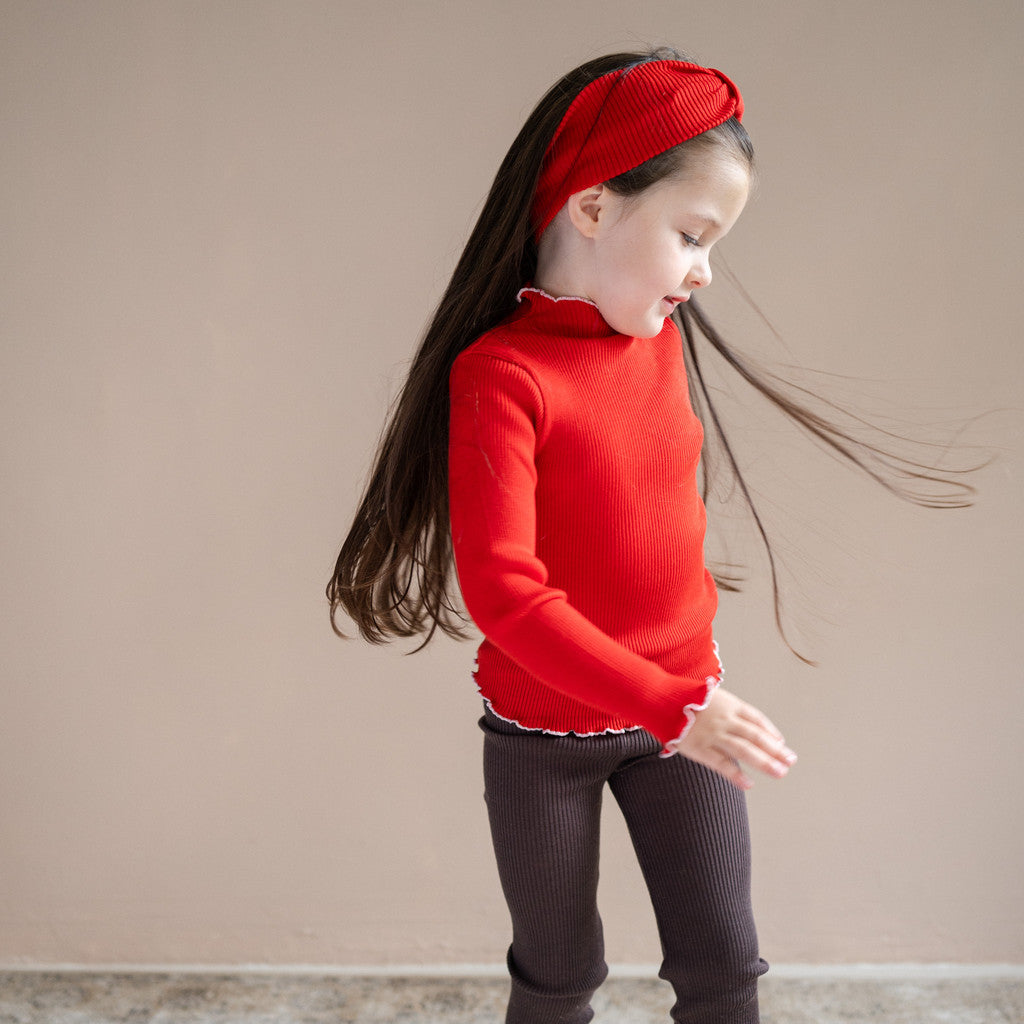 minimalisma Alba - Children's wool headband Bib / Hairband / Acc Red
