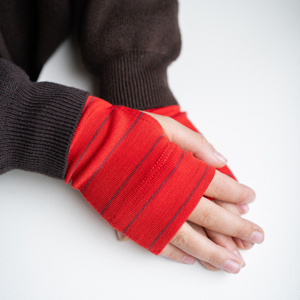minimalisma Alin - Children's wool fingerless gloves Bib / Hairband / Acc Red