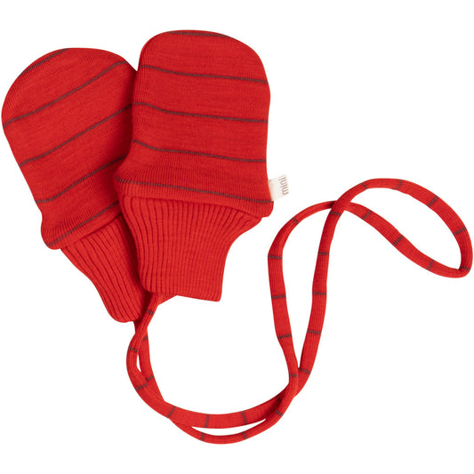 minimalisma Allo - Baby wool mittens Bib / Hairband / Acc Red Stripes