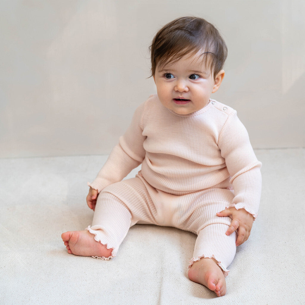 minimalisma Alpine-frill Blouse for babies Pale Blush