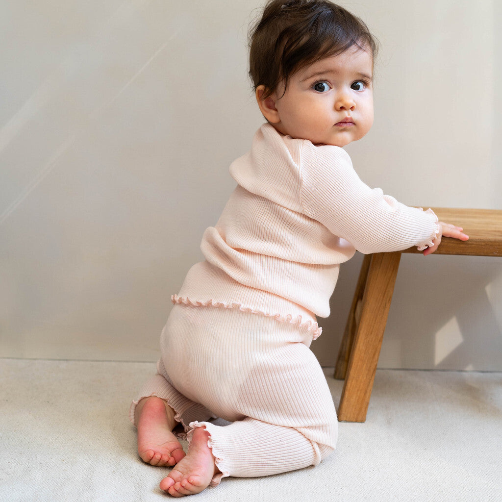 minimalisma Alpine-frill Blouse for babies Pale Blush