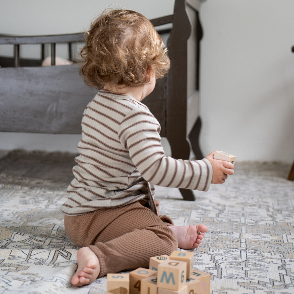 minimalisma Also Blouse for babies Winter Fog Stripes