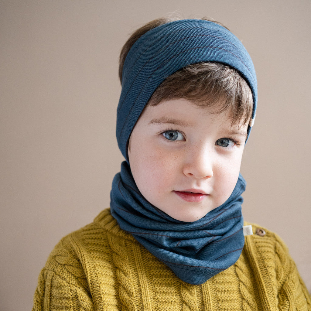 minimalisma Alva - Children's wool snood Bib / Hairband / Acc Surf Stripes