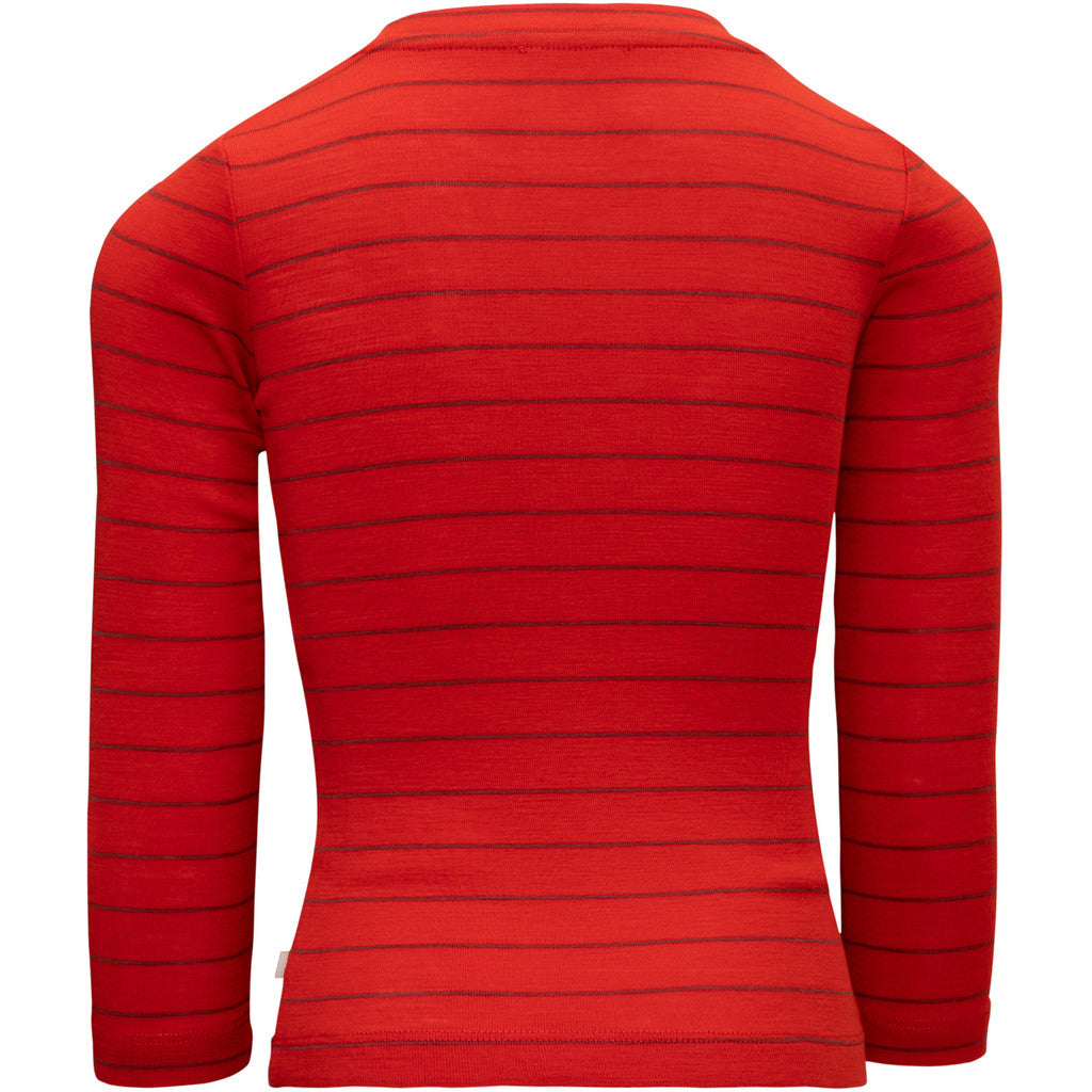 minimalisma Amigo - Children's wool long sleeve top Blouse for kids Red Stripes