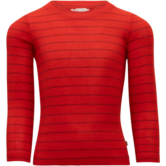 minimalisma Amigo - Children's wool long sleeve top Blouse for kids Red Stripes