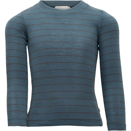 minimalisma Amigo - Children's wool long sleeve top Blouse for kids Surf Stripes