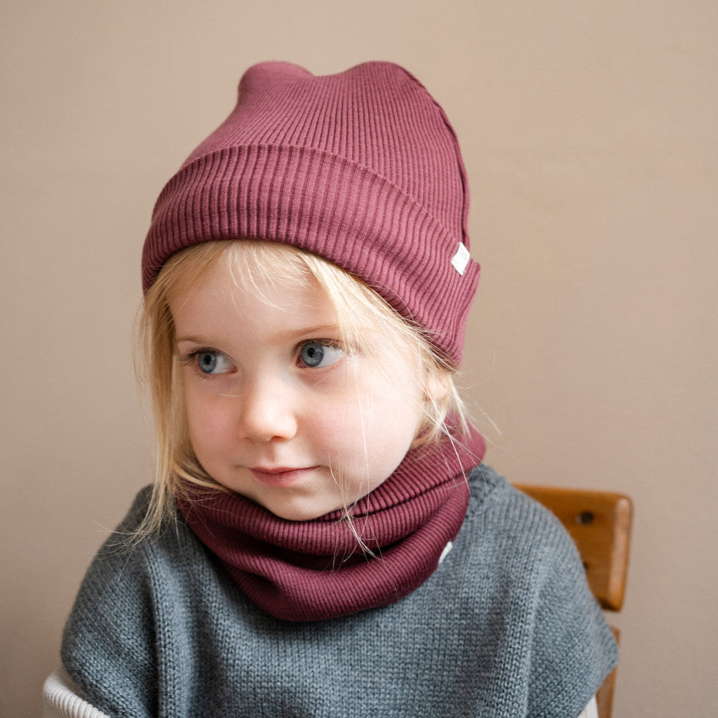 minimalisma Andersen - Children's wool beanie Hat / Bonnet Bordeaux