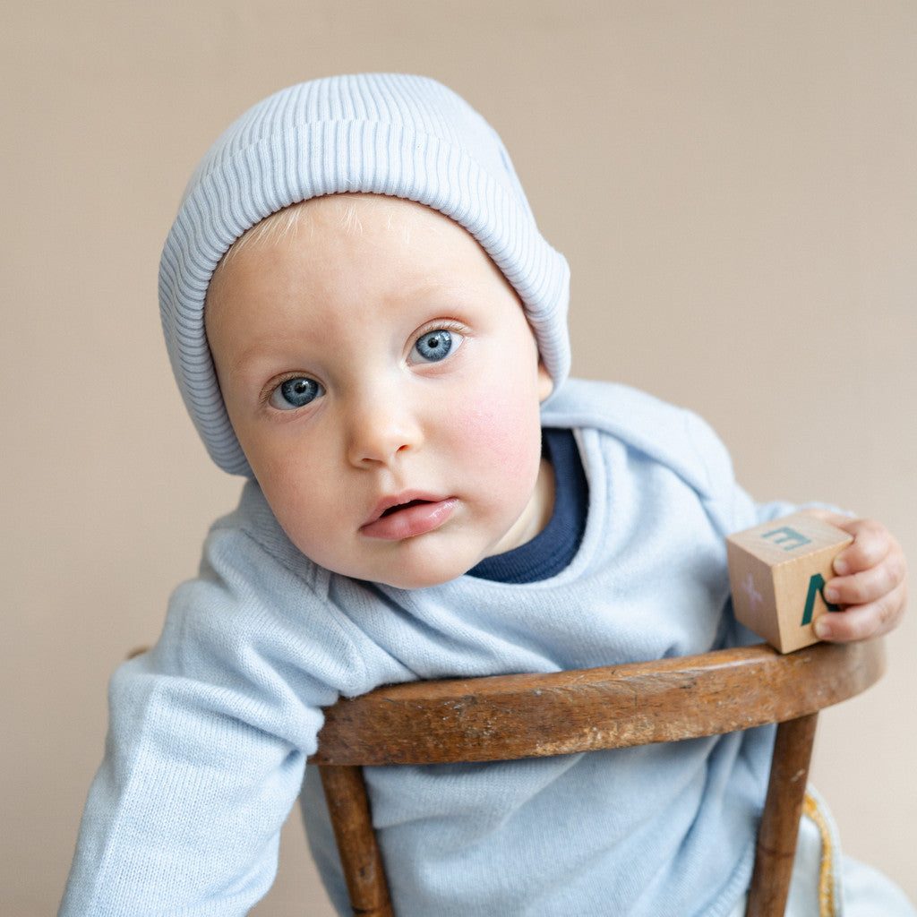 minimalisma Andersen - Children's wool beanie Hat / Bonnet Frost Blue