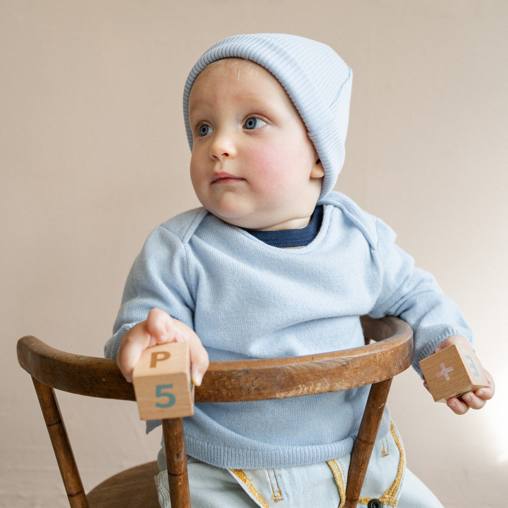 minimalisma Andersen - Children's wool beanie Hat / Bonnet Frost Blue