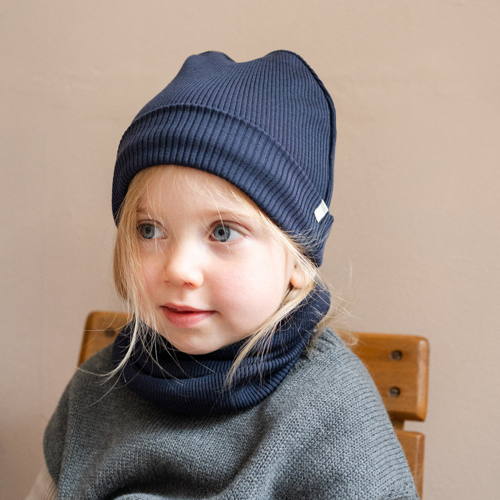 minimalisma Andersen - Children's wool beanie Hat / Bonnet Night