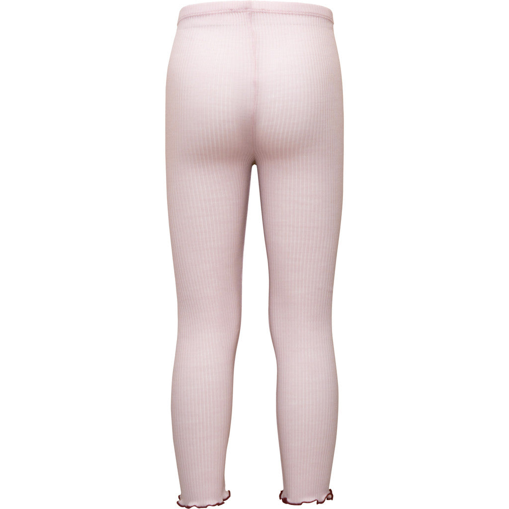 minimalisma Arona-frill - Babies and children's wool leggings Leggings / pants for babies and kids Peony with Bordeaux