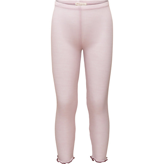 minimalisma Arona-frill - Children's wool leggings Leggings / pants for kids Peony with Bordeaux