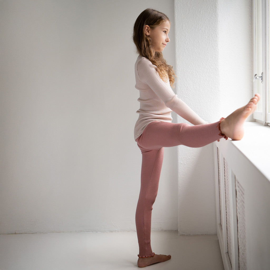 minimalisma Arona-frill 6-14Y Leggings / pants for kids Rose