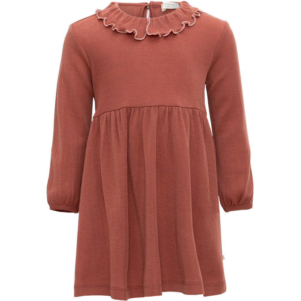 minimalisma Artistic 2-6Y Dress Autumn Blush with Cloudberry contrast