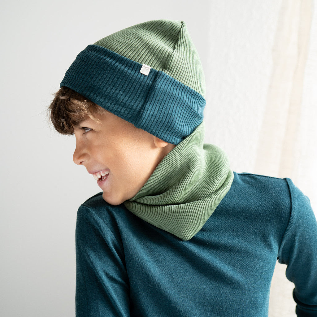 minimalisma Arvid-contrast Hat / Bonnet Greenery
