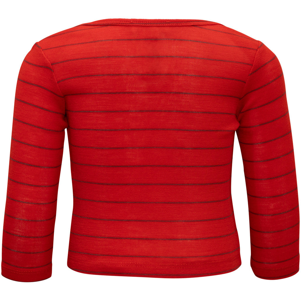minimalisma Aspin - Baby wool long sleeve top Blouse for babies Red Stripes