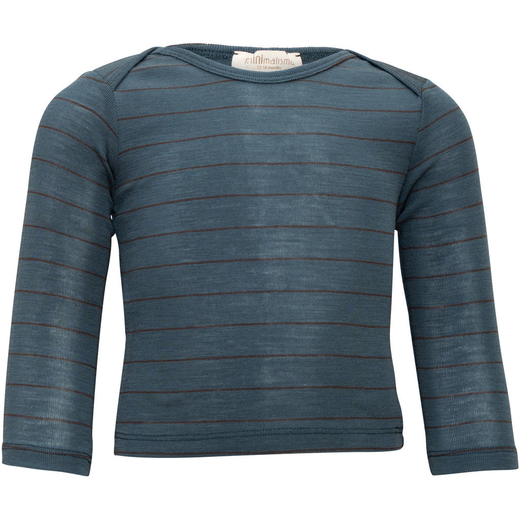 minimalisma Aspin - Baby wool long sleeve top Blouse for babies Surf Stripes